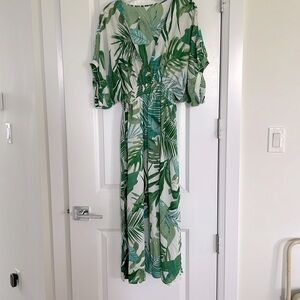 Tropical green dress